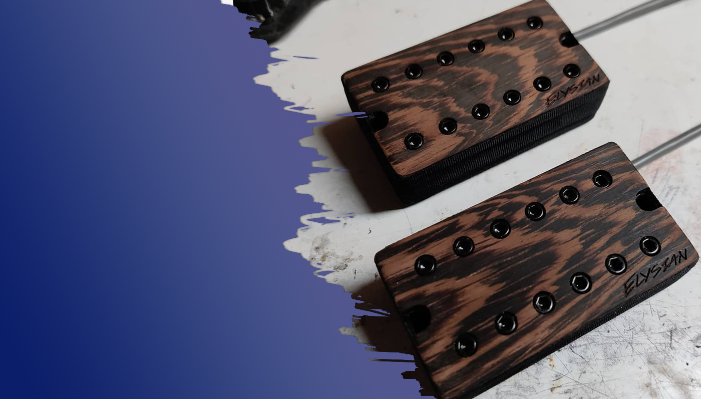 Soapbar Pickups with wood tops for Barlow Guitars